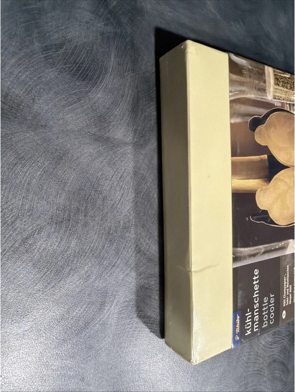 Tchibo Champagne Wine Bottle Cooler Sleeve Gold Crown Design NEW Sealed